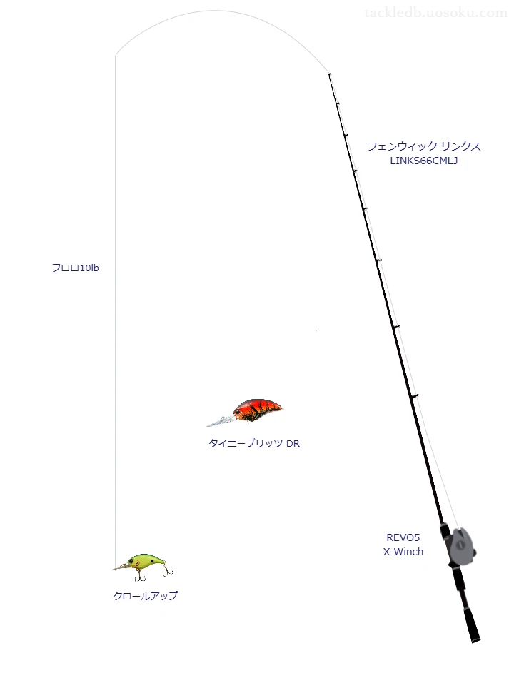  リンクス LINKS66CMLJとクランクベイトによるバス釣りタックル【Vインプレ】