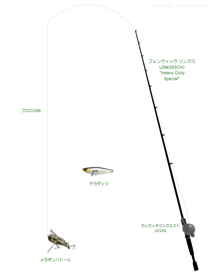 バス釣りに関するタックル、仕掛け図解