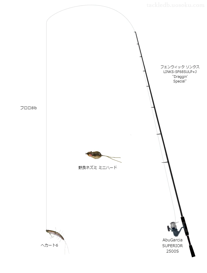 バス釣りに関するタックル、仕掛け図解