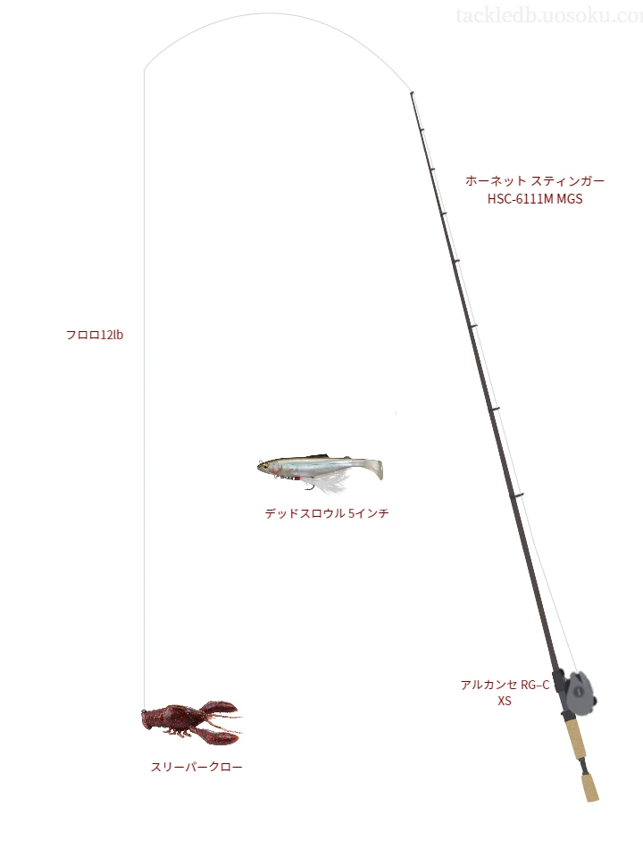 バス釣りに関するタックル、仕掛け図解