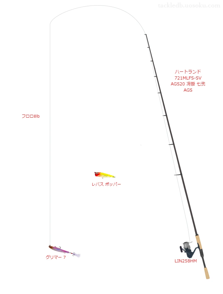 バス釣りに関するタックル、仕掛け図解