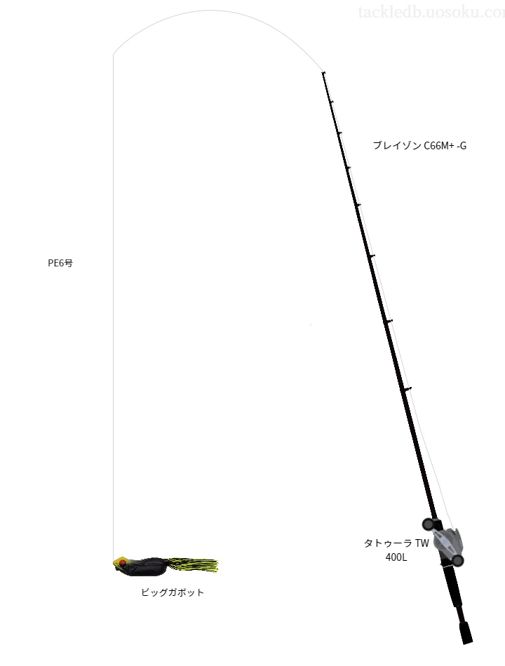 ビッグガボットにおすすめのベイトタックル【ブレイゾン C66M+ 】