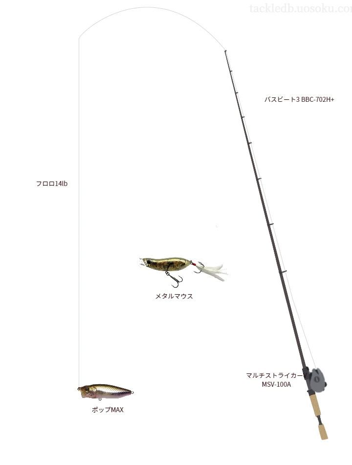 バス釣りに関するタックル、仕掛け図解