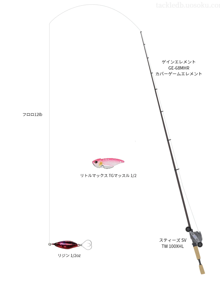 【分川池】リジン 1/2ozのためのバス釣りタックル【ゲインエレメント GE】