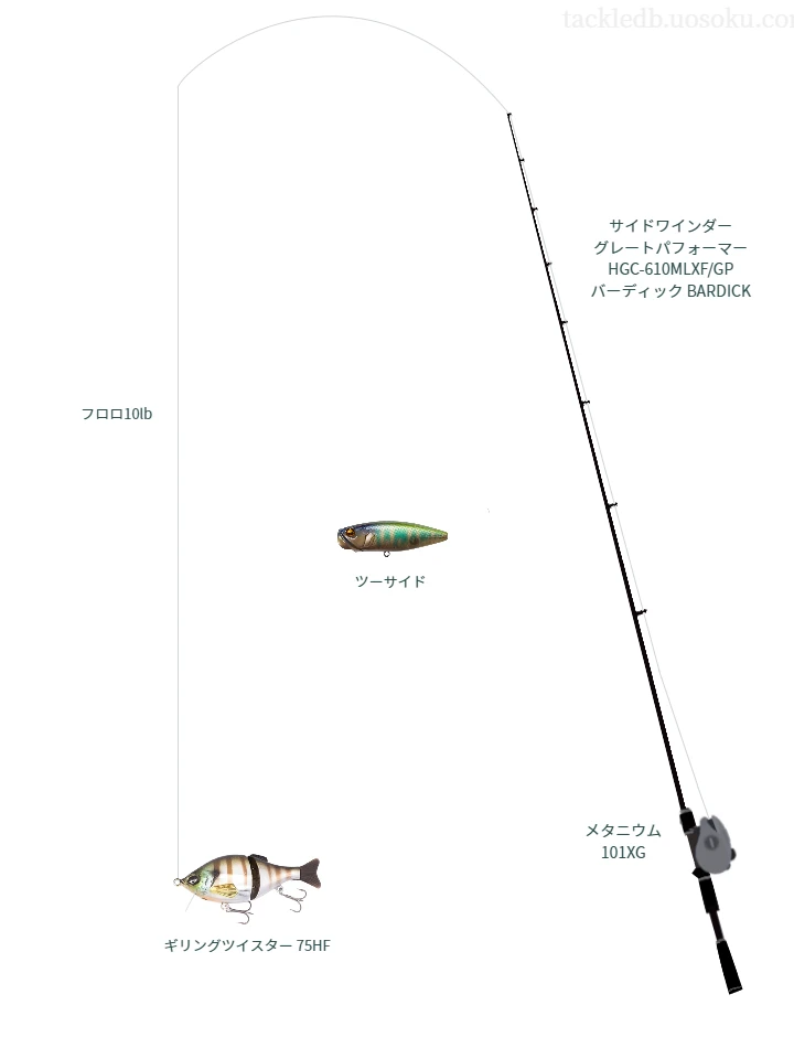 バス釣りに関するタックル、仕掛け図解