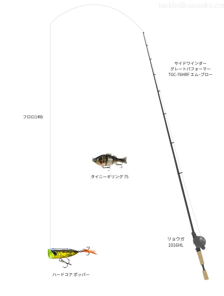 サイドワインダー グレートパフォーマー TGCとリョウガ 1016HLによる高級バス釣りタックル【仮想インプレ】