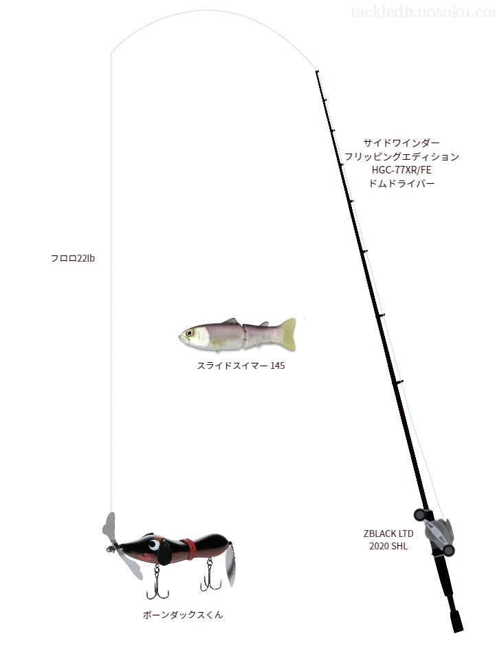 バス釣りに関するタックル、仕掛け図解