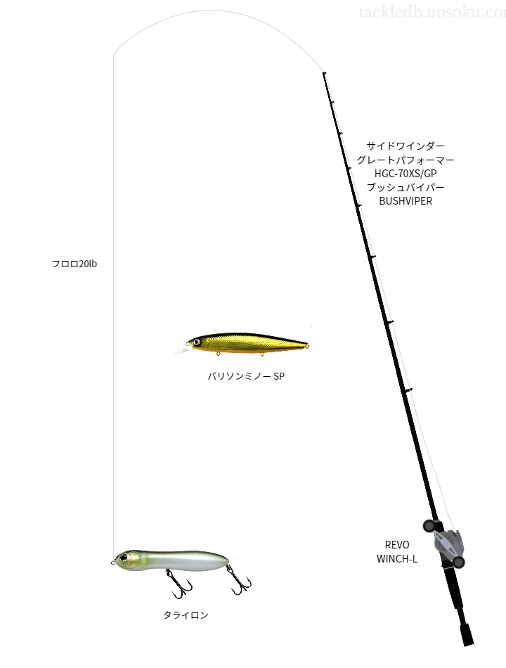 バス釣りに関するタックル、仕掛け図解