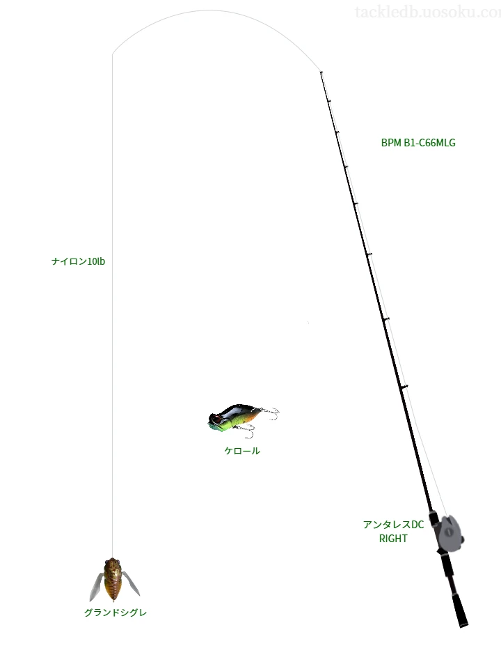 BPM B1-C66MLGとアンタレスDC RIGHTの調和によるバス釣りタックル【仮想インプレ】