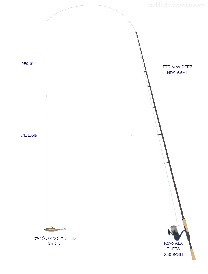 FTS New DEEZ NDS-66MLとRevo ALX THETA 2500MSHの調和によるバス釣りタックル【仮想インプレ】