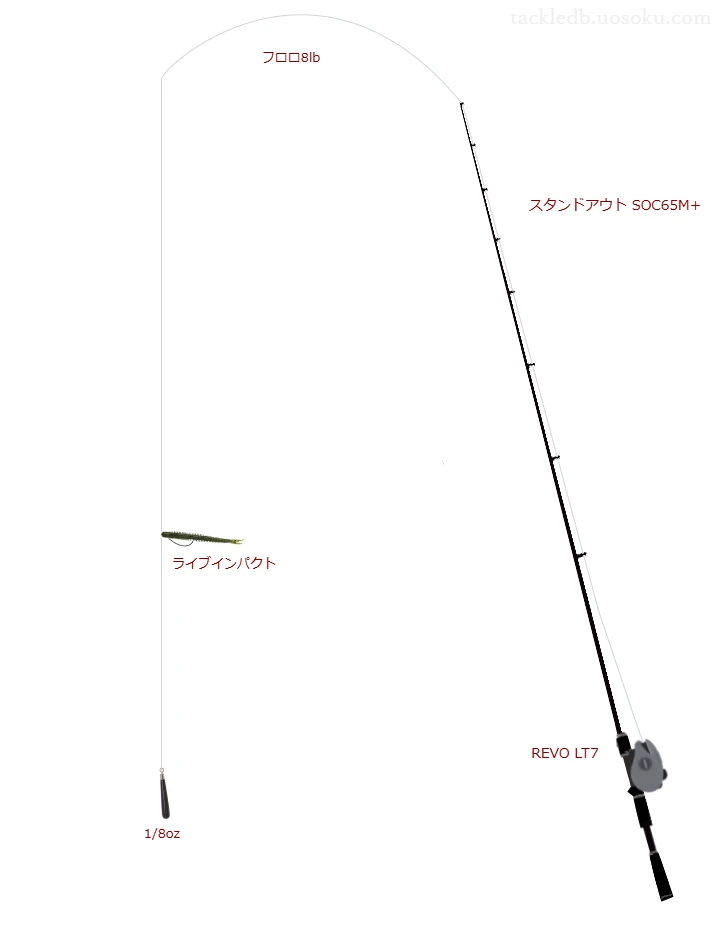 【龍ヶ鼻ダム】ライブインパクトのためのバス釣りタックル【スタンドアウト SOC65M+】