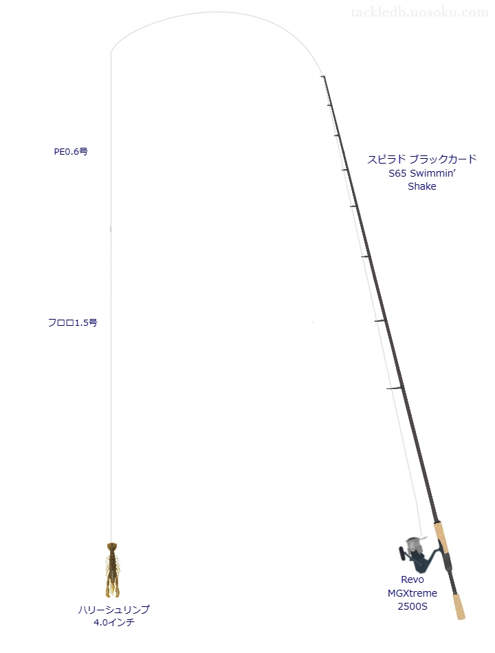 ゼナックのスピラド ブラックカード S65とレボMGXtreme 2500Sによるバス釣りタックル【仮想インプレ】