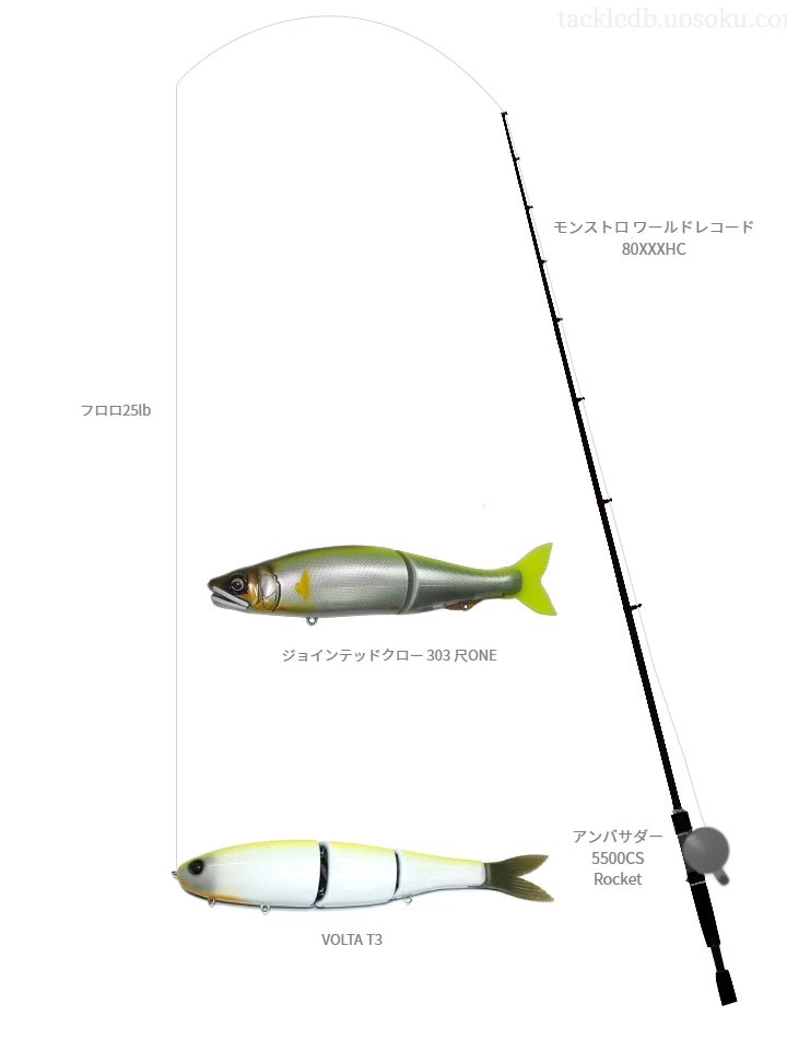 モンストロ ワールドレコード 80XXXHCとアンバサダー 5500CS Rocketによる高級バス釣りタックル【仮想インプレ】