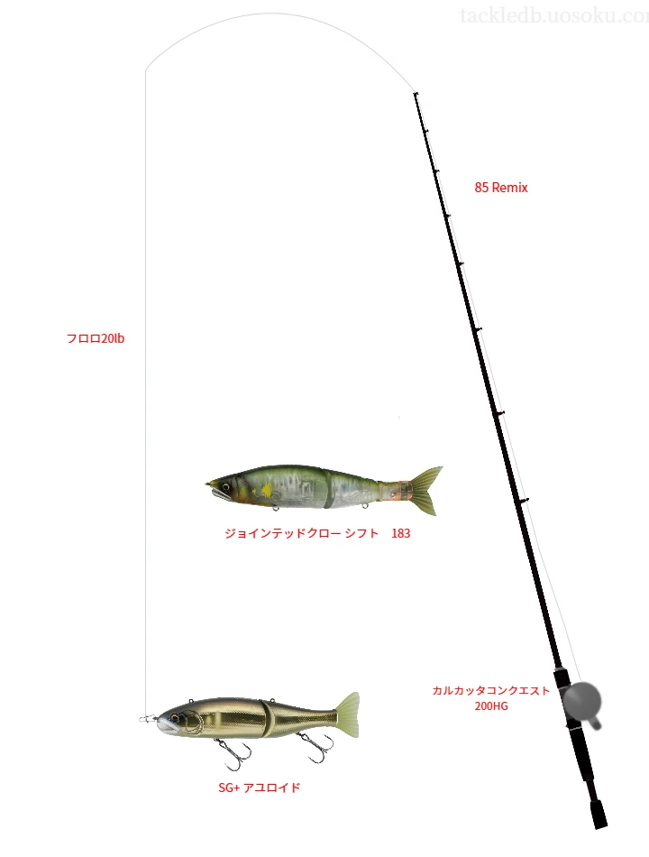  85 Remixとカルカッタコンクエスト 200HGによる高級バス釣りタックル【仮想インプレ】