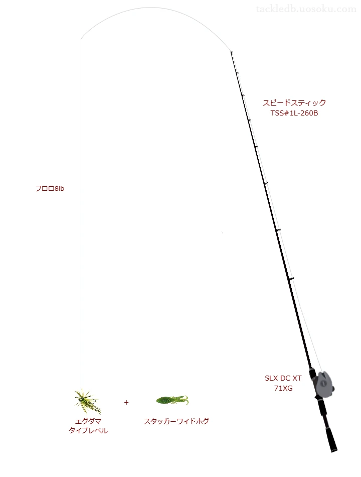 スピードスティック TSS#1L-260Bでラバージグを使うバス釣りタックル【仮想インプレ】