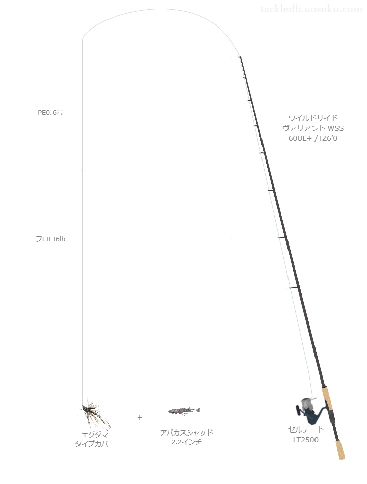 ワイルドサイド ヴァリアント WSS 60UL+ /TZ6’0でラバージグを使うバス釣りタックル【仮想インプレ】