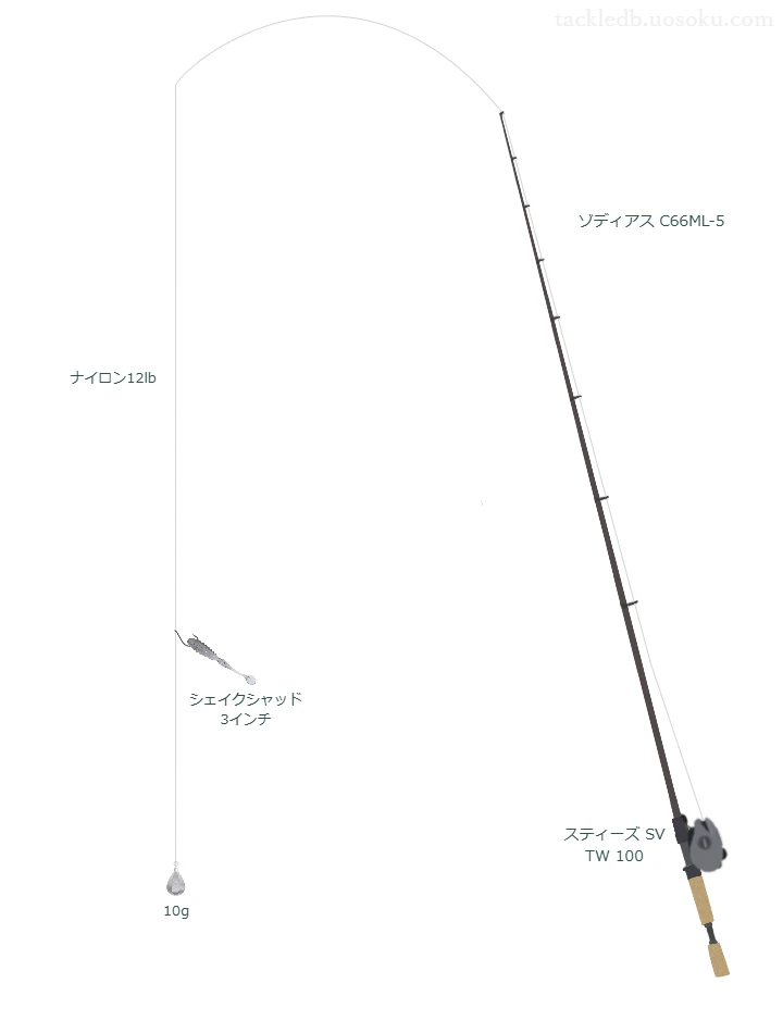 シェイクシャッド3インチダウンショットリグのためのバス釣りタックル【ワーム】