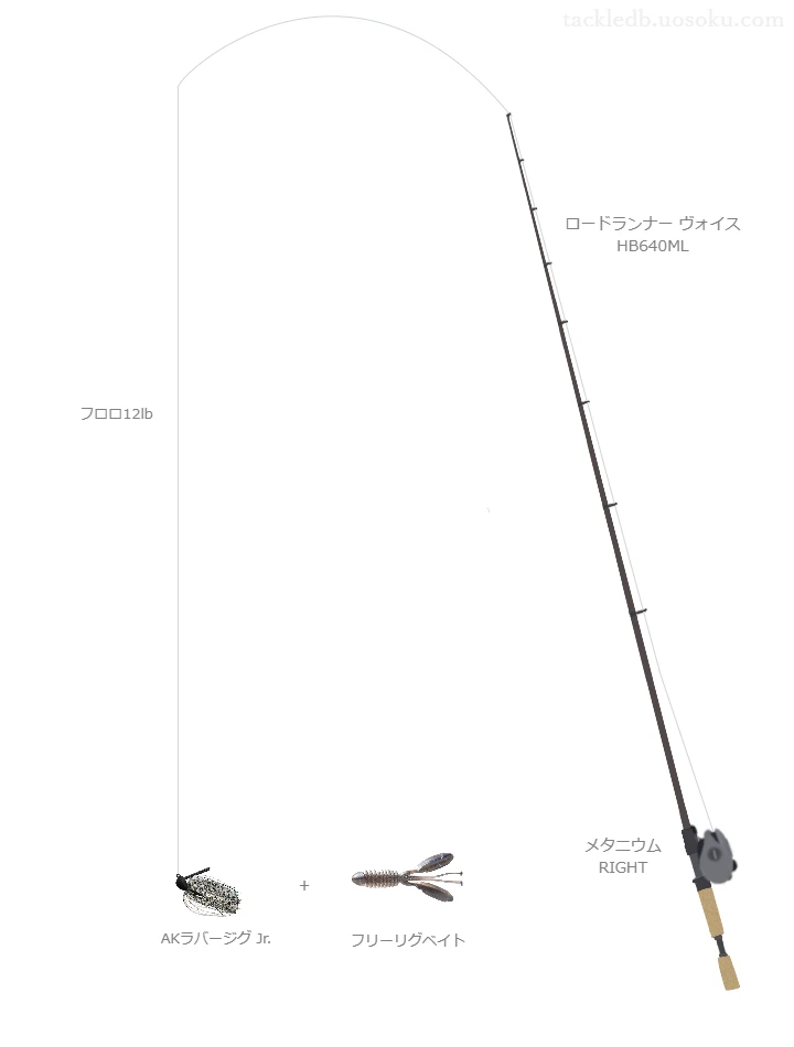 ロードランナー ヴォイス HB640MLとラバージグによるバス釣りタックル【Vインプレ】