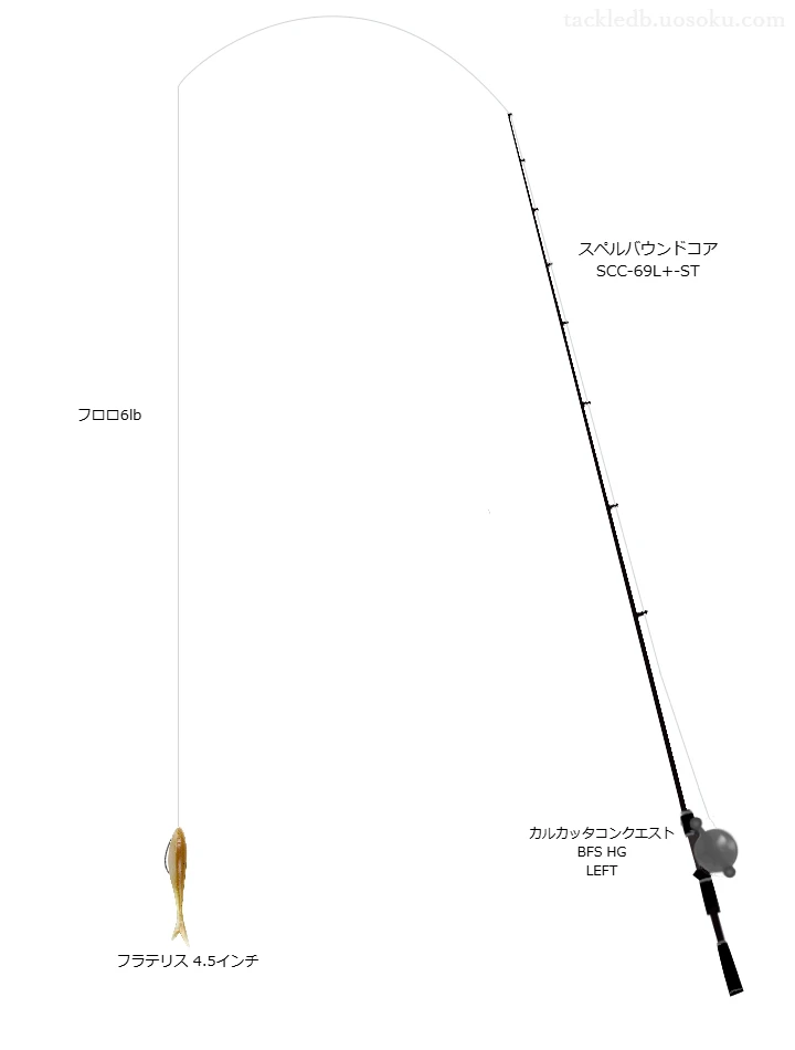 フラテリス 4.5インチノーシンカーリグのためのバス釣りタックル