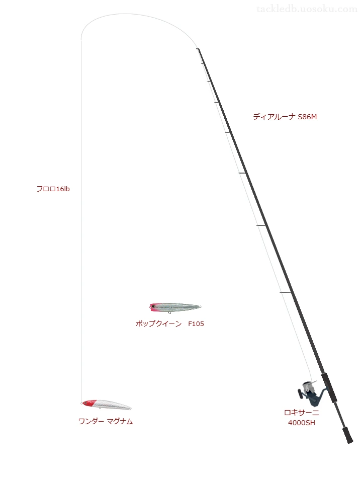 ディアルーナ S86Mを使用した最強シーバスタックル