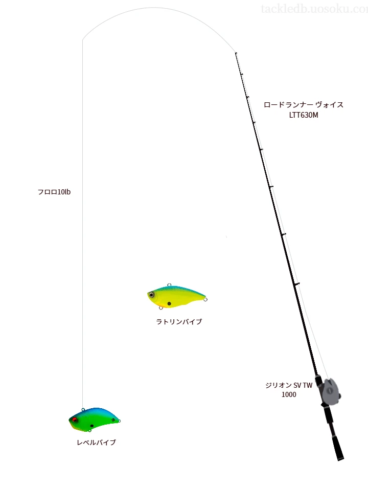 アブソルート AAA 10lbをロードランナー ヴォイス LTT630Mと使用したベイトタックル【仮想インプレ】