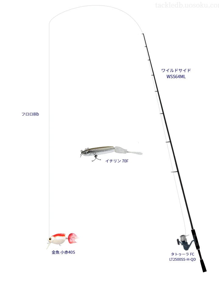 レジットデザインのワイルドサイド WSS64MLを使用したバス釣りタックル【仮想インプレ】