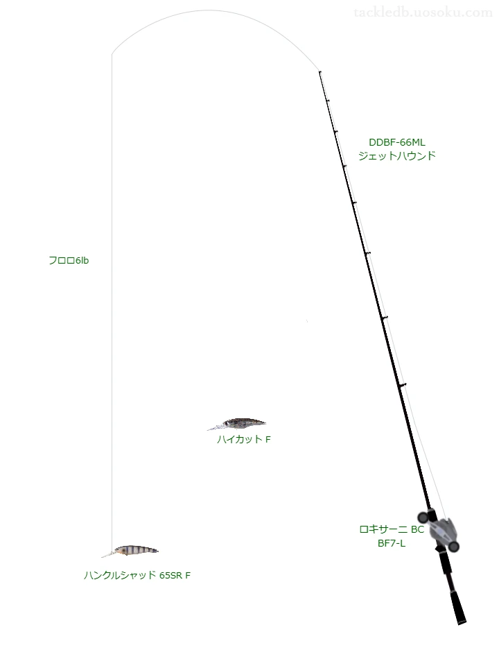 【鬼怒川】ハンクルシャッド 65SR Fを活かすバス釣りタックル【仮想インプレ】