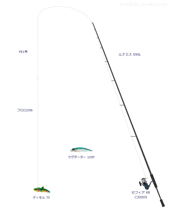 【旧江戸川】ディモル 70を活かすシーバスタックル【仮想インプレ】