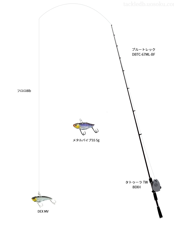 DEX MVのためのバス釣りタックル【メタルバイブ】