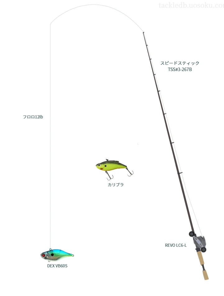 スピードスティック TSS#3-267Bとバイブレーションによるバス釣りタックル【Vインプレ】