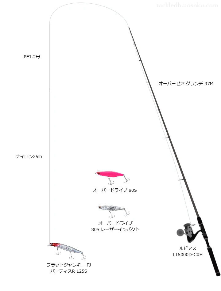 サーフゲームで使うルビアス LT5000D-CXHのインプレ