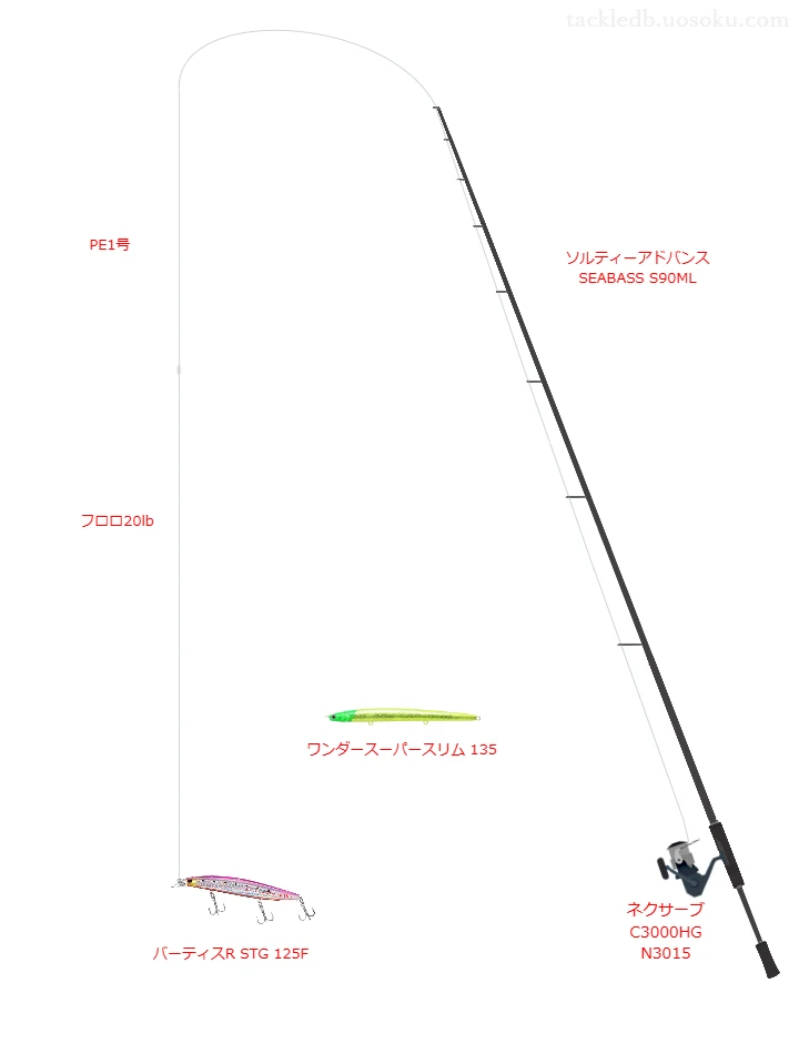 ソルティーアドバンス SEABASS S90MLとミノーによるシーバスタックル【Vインプレ】