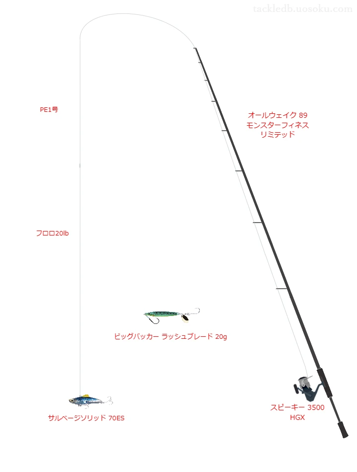 サルベージソリッド 70ESを使いこなすタックル【仮想インプレ】