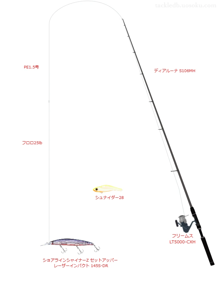 ディアルーナ S106MHでミノーを使うシーバスタックル【仮想インプレ】