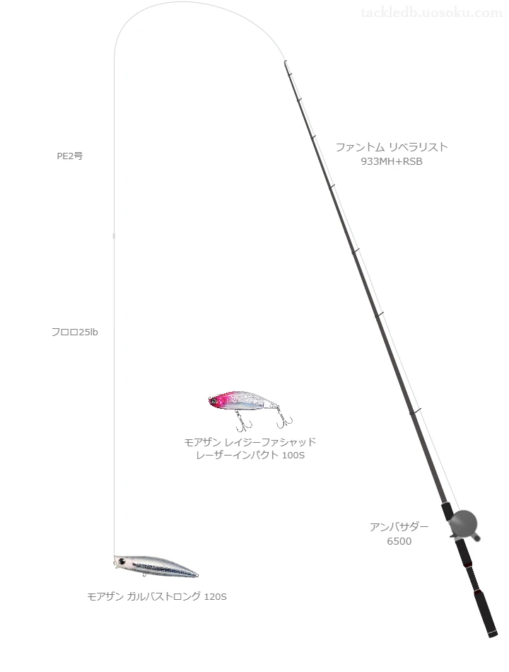【有田川】ガルバストロング 120Sのためのシーバスタックル【ファントム リベラリスト 933MH+RSB】