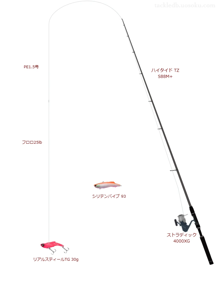 ハイタイド TZ S88M+とメタルバイブによるシーバスタックル【Vインプレ】