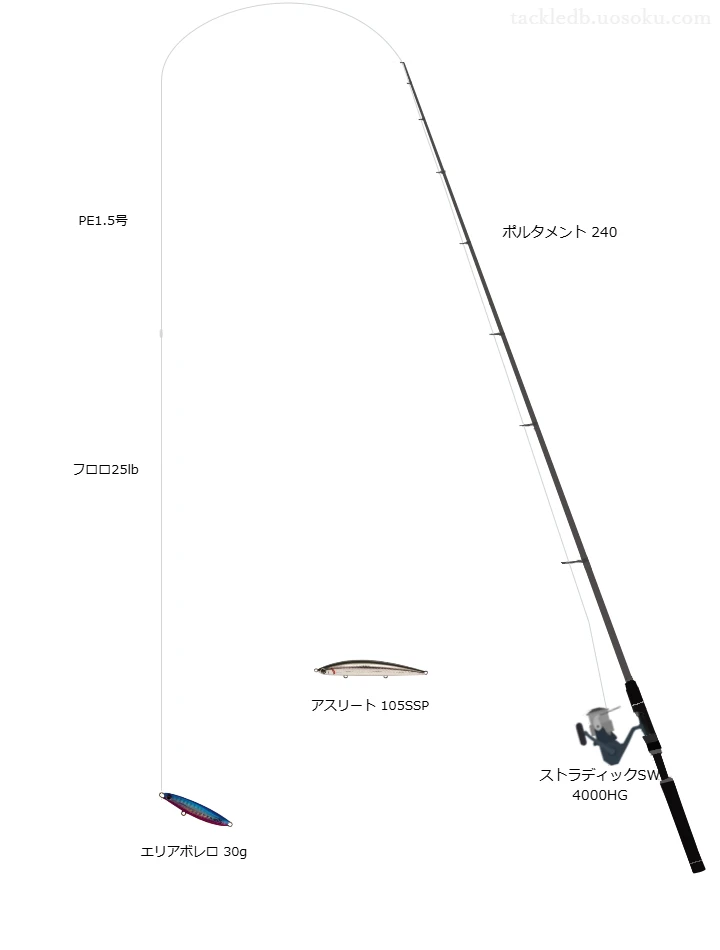 エキスパート向けシーバスタックル。ポルタメント 240とシマノのリール