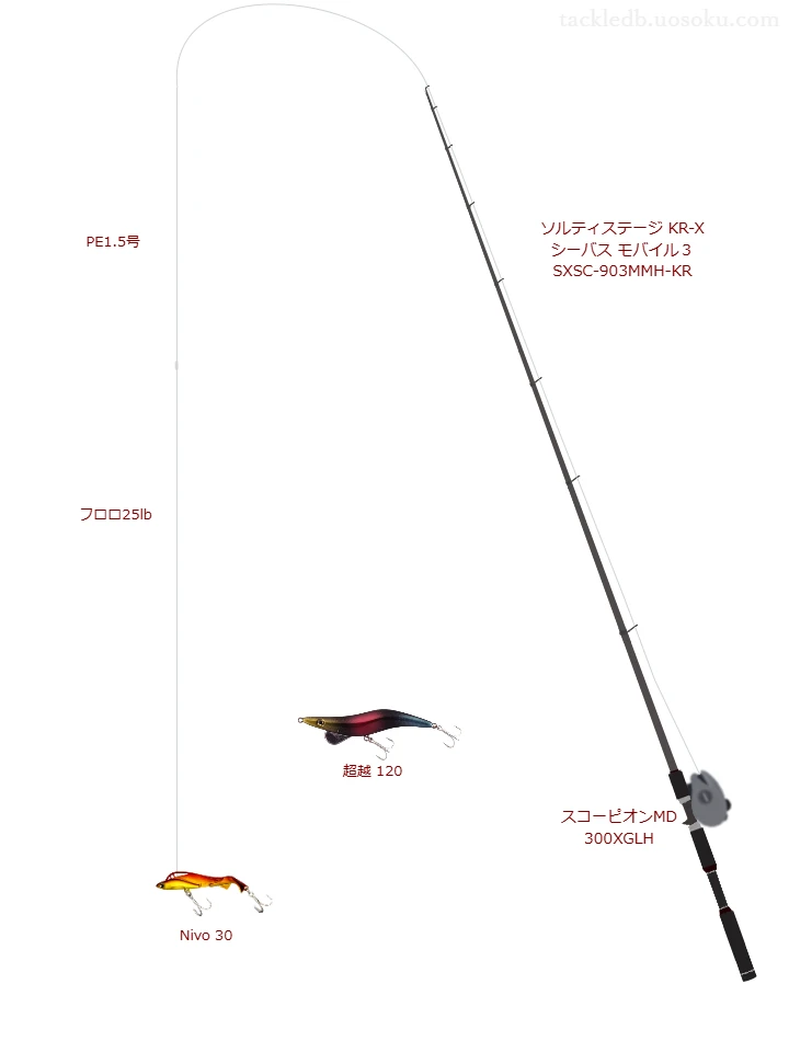 【大野川】Nivo 30のためのシーバスタックル【ソルティステージ KR-X シーバス モバイル3 SXSC-903MMH-KR】