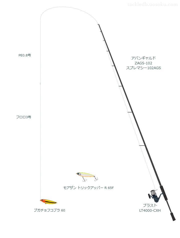 【メズロの鼻】プガチョフコブラ 60を活かすシーバスタックル【仮想インプレ】