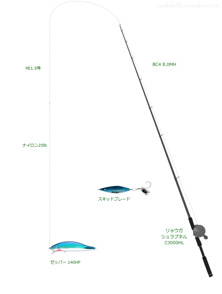 BC4 8.0MHとゼッパー 140HFによる最強シーバスタックル