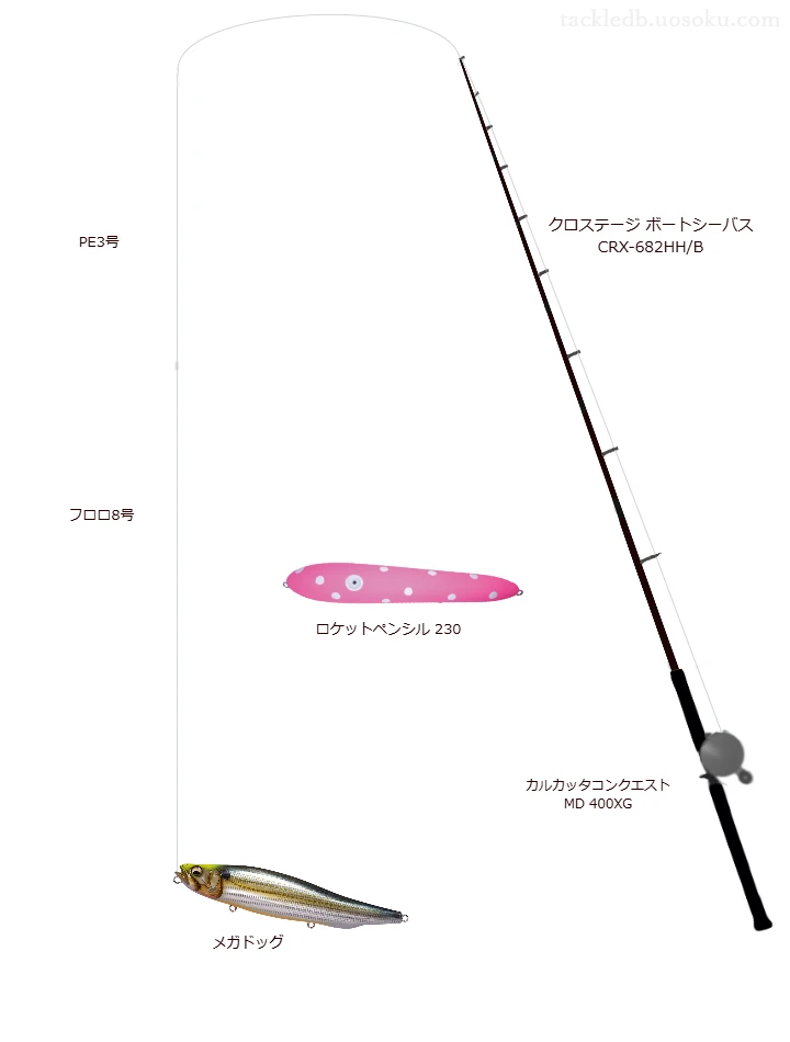 クロステージ ボートシーバス CRX-682HH/Bとメガドッグによる最強ボートシーバスタックル