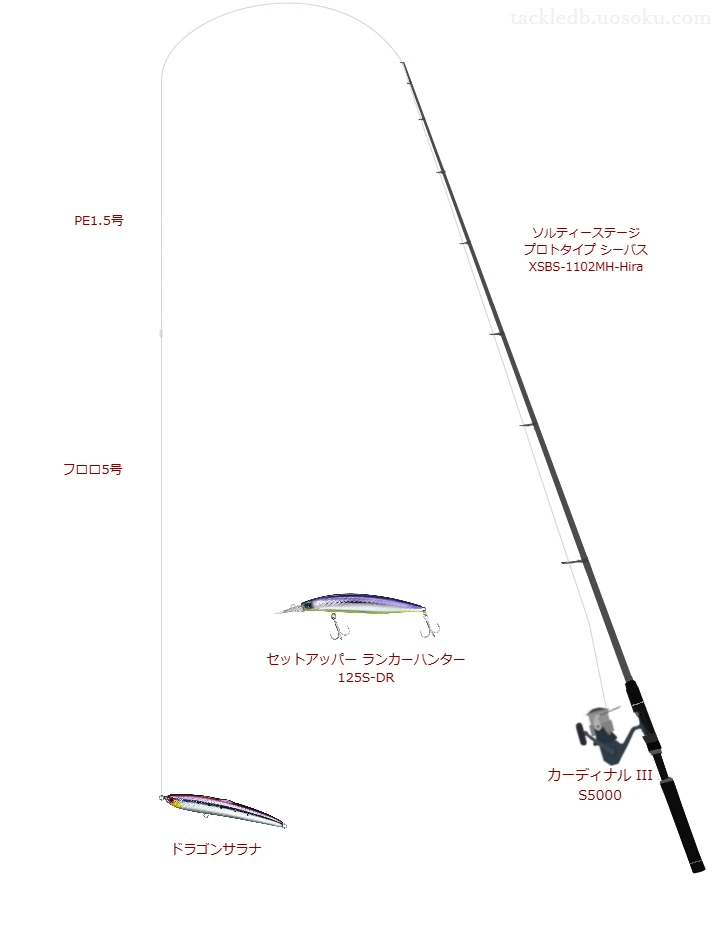 ソルティーステージ プロトタイプ シーバス XSBS-1102MH-HiraとPE1.5号ラインによるヒラスズキタックル