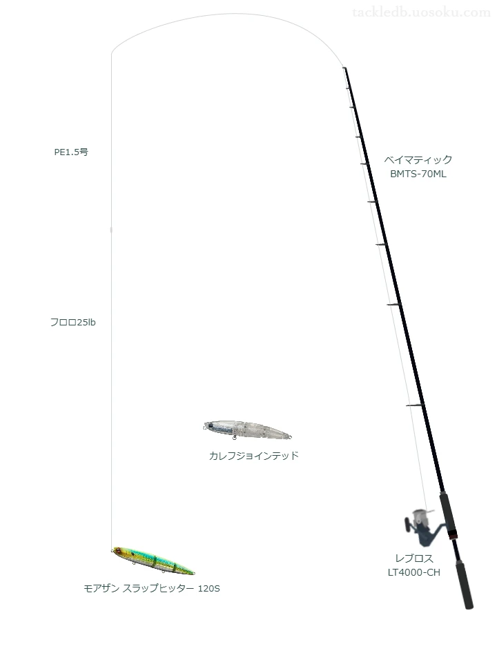 スラップヒッター 120Sにおすすめのシーバスタックル【ベイマティック BMTS-70ML】