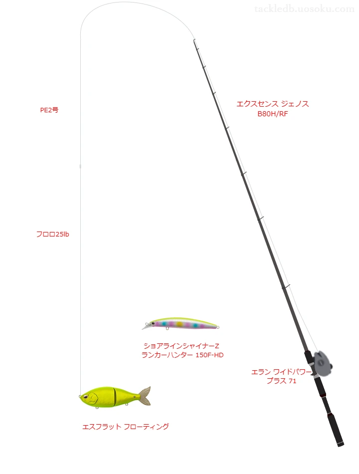 エクスセンス ジェノス B80H/RFを使用した最強シーバスタックル