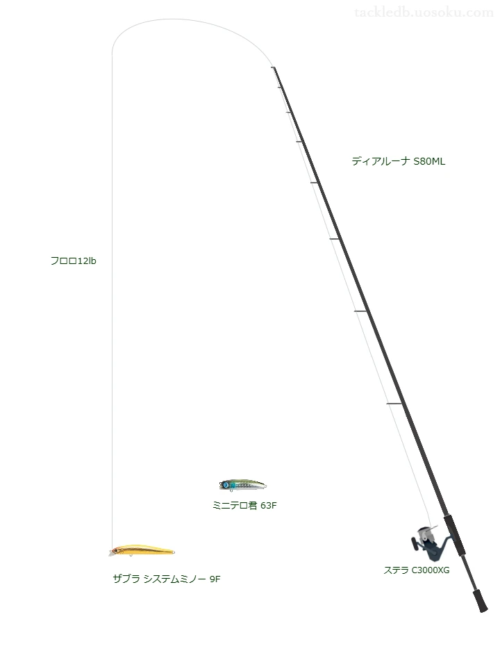 ディアルーナ S80MLとステラ C3000XGの調和によるシーバスタックル【仮想インプレ】