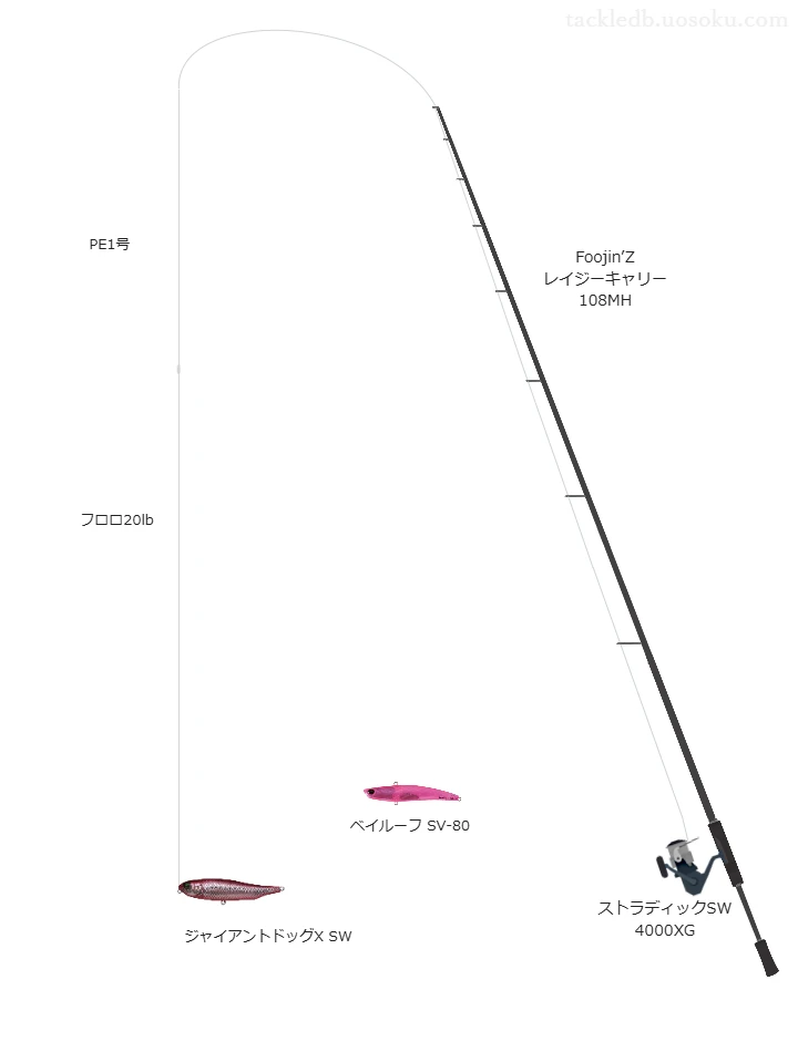 Foojin’Z レイジーキャリー 108MHとストラディックSW 4000XG,PE1号によるシーバスタックル
