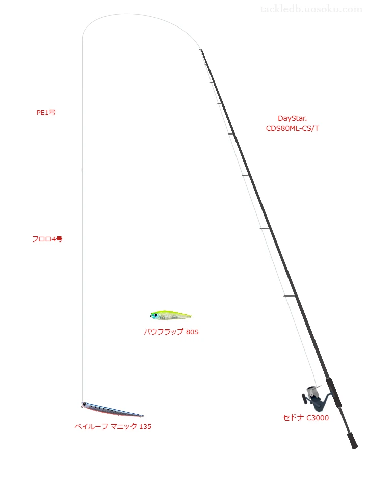 DayStar. CDS80ML-CS/Tを使用した最強シーバスタックル