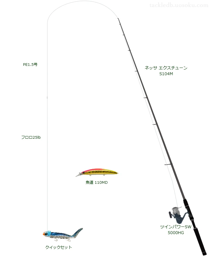 アバニ キャスティングPE マックスパワー X8 1.5号とフロロショックリーダー 25lbを使用したサーフタックル【ネッサ エクスチューン S104M】