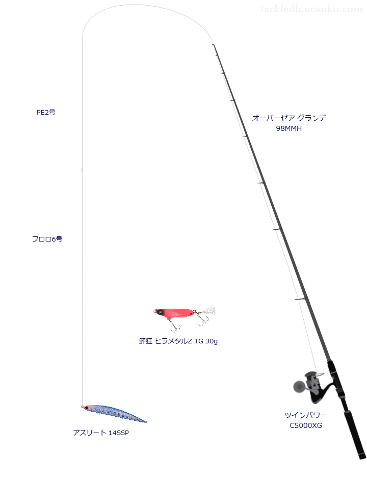 ダイワのオーバーゼア グランデ 98MMHを使用したサーフタックル【仮想インプレ】