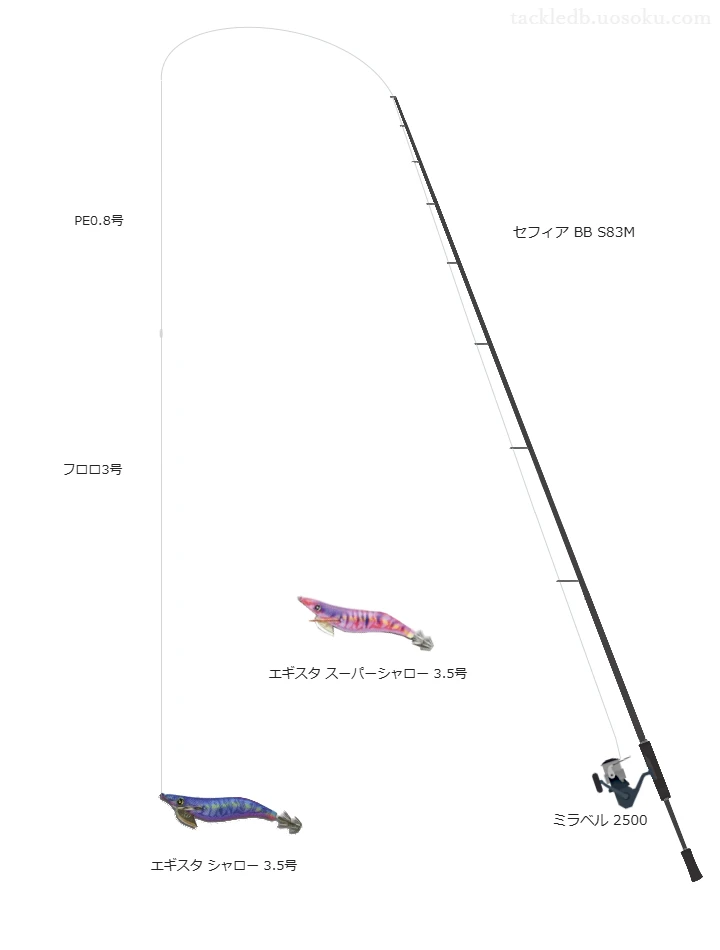 セフィア BB S83Mとエギスタ シャロー 3.5号による最強エギングタックル